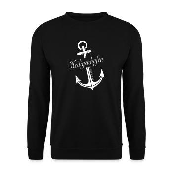 Heiligenhafen - Unisex Pullover - Schwarz - Vorne - Alina (178cm) & Michal (187cm)