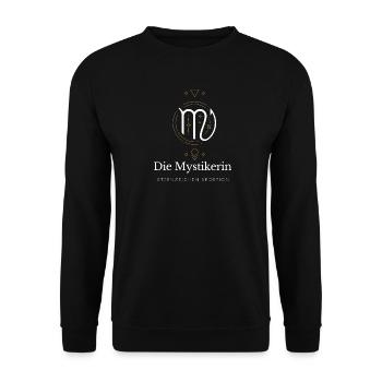Die Mystikerin Virgo Logo - Unisex Pullover - Schwarz - Vorne - Alina (178cm) & Michal (187cm)