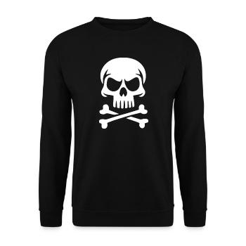 Sapiens Skull - Unisex Sweatshirt - black - Front - Alina (178cm) & Michal (187cm)