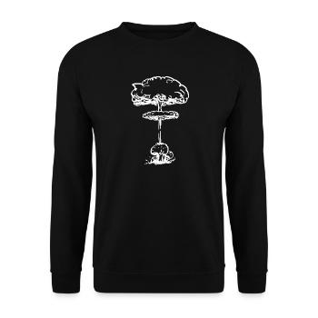 Nuclear Pollen Fungus (White) - Unisex Sweatshirt - black - Front - Alina (178cm) & Michal (187cm)