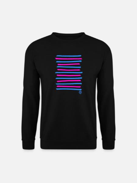 Gesprühte Graffiti Linien, Druckfarbe frei wählbar - Unisex Pullover - Schwarz