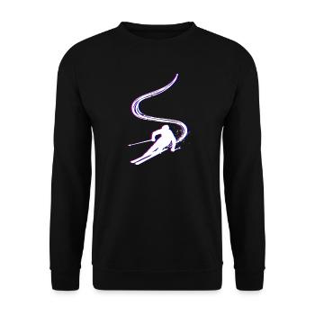 Fun on the slopes Ski jumping Skiing Winter sports - Unisex Sweatshirt - black - Front - Alina (178cm) & Michal (187cm)