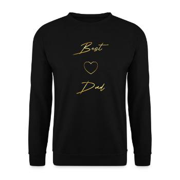 Best Dad gold Design - Unisex Sweatshirt - black - Front - Alina (178cm) & Michal (187cm)