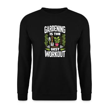 Garten Workout & FItness - gym Arbeit - Unisex Pullover - Schwarz - Vorne - Alina (178cm) & Michal (187cm)