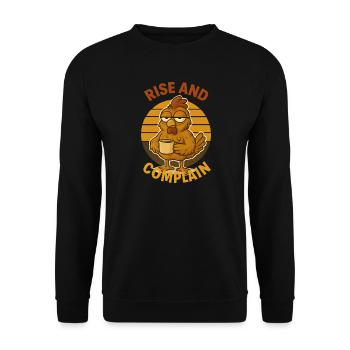 Huhn Humor - Unisex Pullover - Schwarz - Vorne - Alina (178cm) & Michal (187cm)