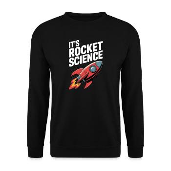 It’s Rocket Science - Unisex Sweatshirt - black - Front - Alina (178cm) & Michal (187cm)
