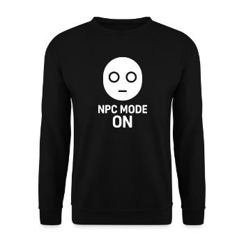 NPC Mode On - Unisex Sweatshirt - black - Front - Alina (178cm) & Michal (187cm)