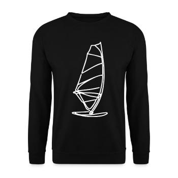 Windsurf Board Sketch - Unisex Sweatshirt - black - Front - Alina (178cm) & Michal (187cm)