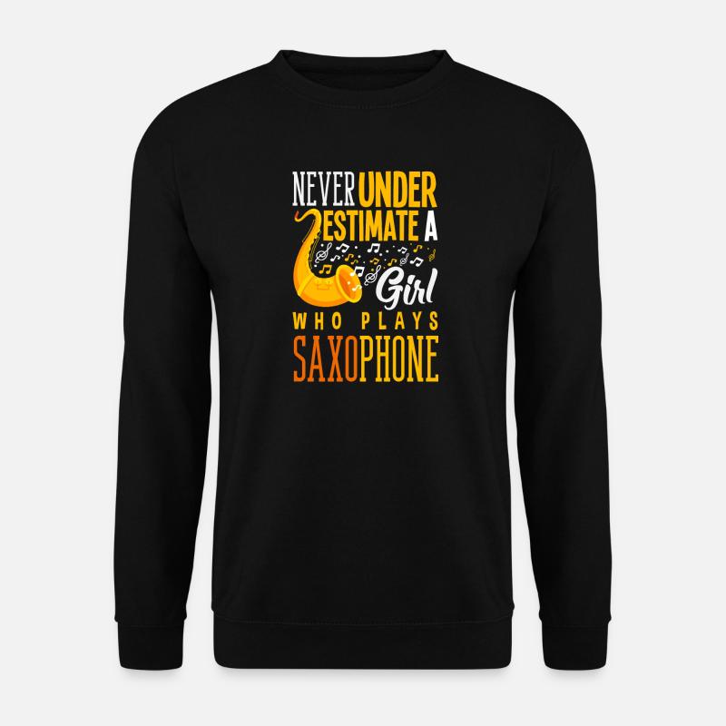 Saxofon - Unisex Pullover - Schwarz