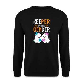Halloween Gender Reveal - Unisex Pullover - Schwarz - Vorne - Alina (178cm) & Michal (187cm)