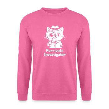 Purrivate Ermittler Katzchen - Unisex Pullover - Pink - Vorne