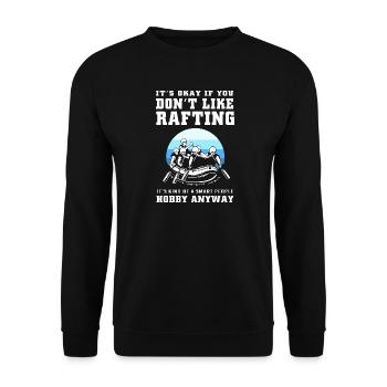 Rafting Kajakfahren Kajak Paddelboot - Unisex Pullover - Schwarz - Vorne - Alina (178cm) & Michal (187cm)