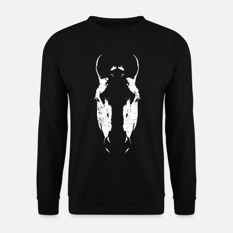 Minimalistische Pferdekopf-Silhouette - Unisex Pullover - Schwarz