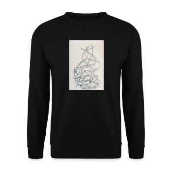 Schleifenlabyrinth der Pfade - Unisex Pullover - Schwarz - Vorne - Alina (178cm) & Michal (187cm)