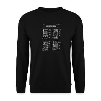 Retro refrigerator Patent Blueprint - Unisex Sweatshirt - black - Front - Alina (178cm) & Michal (187cm)