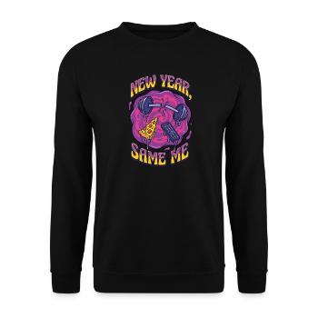 Nouvelle année, la même moi - Sweat-shirt Unisexe - noir - Devant - Alina (178cm) & Michal (187cm)