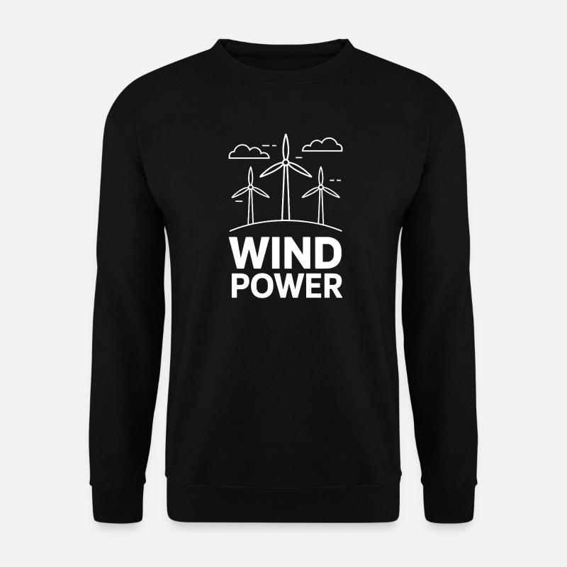 Énergie éolienne Énergie éolienne Énergie renouvelable - Sweat-shirt Unisexe - noir