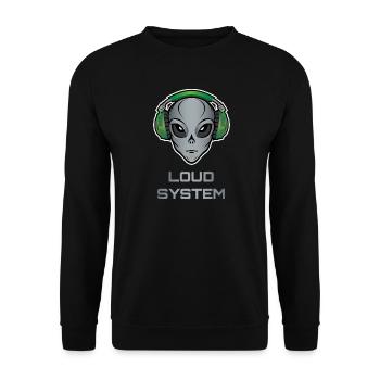 DJ Alien - Loud System - Sweat-shirt Unisexe - noir - Devant - Alina (178cm) & Michal (187cm)