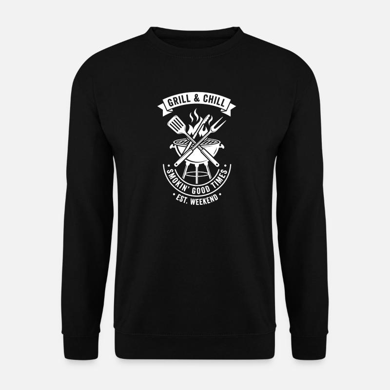 Grill & Chill BBQ Motif - Unisex Sweatshirt - black