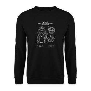 Plan d’édition vintage pour receveur de baseball - Sweat-shirt Unisexe - noir - Devant - Alina (178cm) & Michal (187cm)