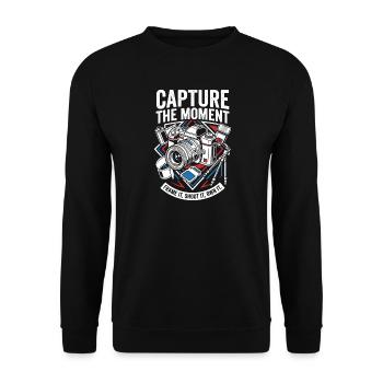 Photographie Capture du Moment - Sweat-shirt Unisexe - noir - Devant - Alina (178cm) & Michal (187cm)