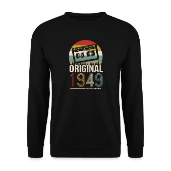 Geburtstag 1949 1949 Geboren 1949 Geburtstag - Unisex Pullover - Schwarz - Vorne - Alina (178cm) & Michal (187cm)