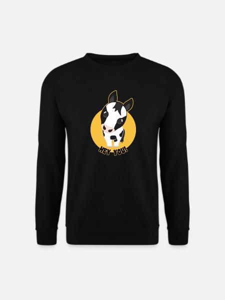 Pferd Cartoon "Hey You" - Unisex Pullover - Schwarz
