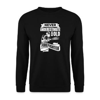 Fire Brigade Grandpa - Unisex Sweatshirt - black - Front - Alina (178cm) & Michal (187cm)