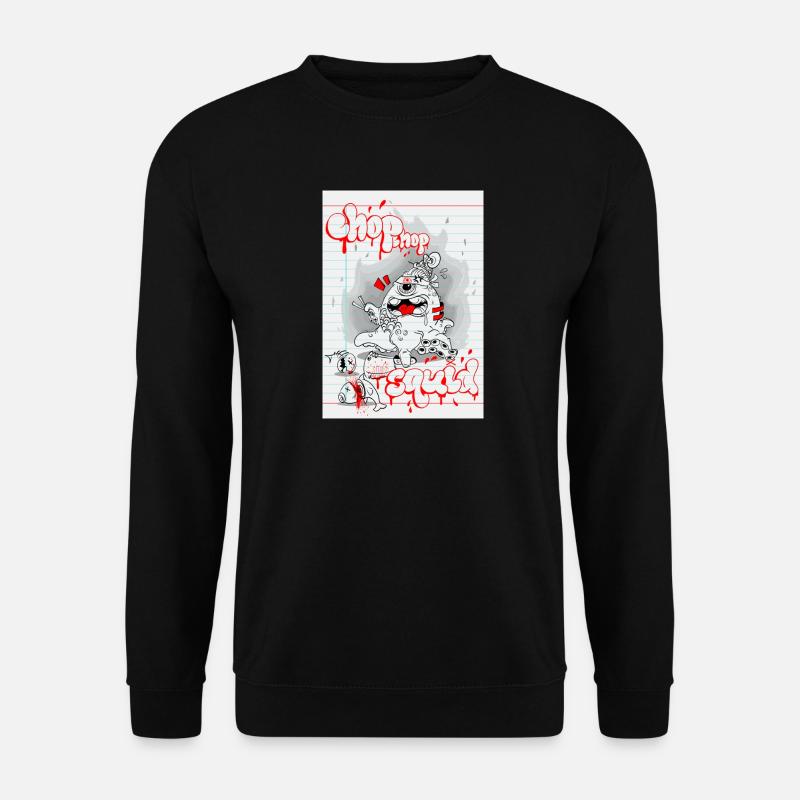 Graffiti Monster Notenband - Unisex Pullover - Schwarz