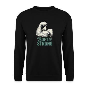 Fort et doux - Sweat-shirt Unisexe - noir - Devant - Alina (178cm) & Michal (187cm)