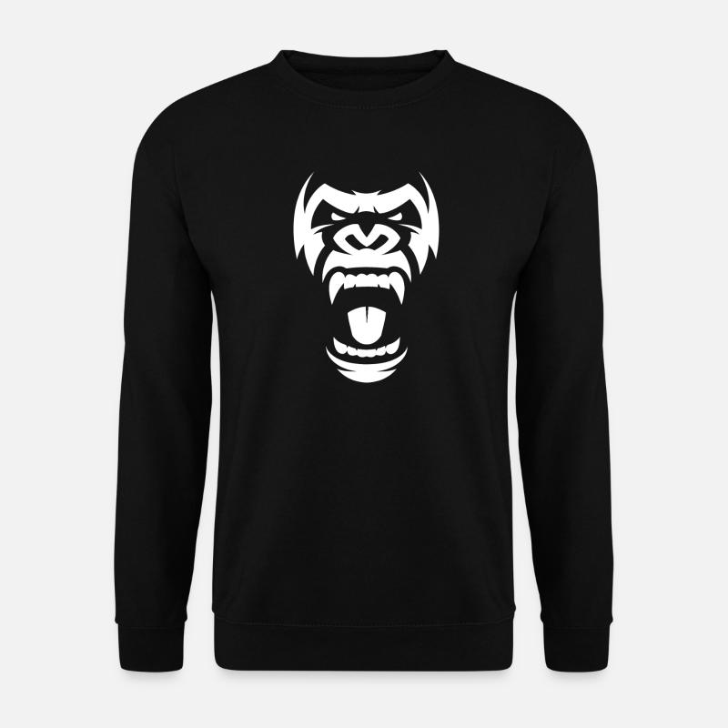 Aggressive Gorilla-Silhouette - Unisex Pullover - Schwarz