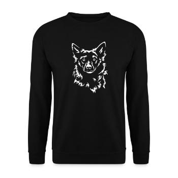 Tête de berger croate « Édition noire » - Sweat-shirt Unisexe - noir - Devant - Alina (178cm) & Michal (187cm)