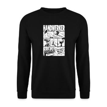 Craftsmen not perfect but rarely for free - Unisex Sweatshirt - black - Front - Alina (178cm) & Michal (187cm)