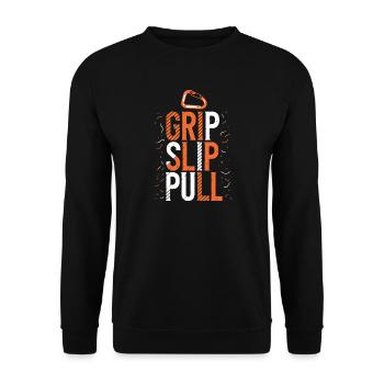 Grip Slip Pullover Klettern - Unisex Pullover - Schwarz - Vorne - Alina (178cm) & Michal (187cm)