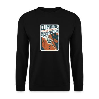 Passion pour l’escalade - Sweat-shirt Unisexe - noir - Devant - Alina (178cm) & Michal (187cm)
