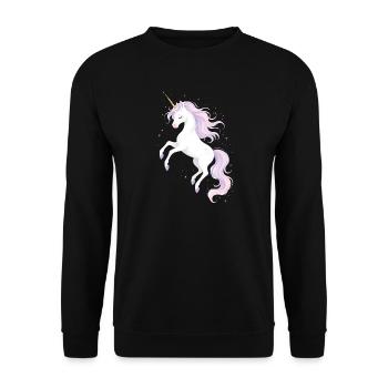 Illustration de licorne magique - Sweat-shirt Unisexe - noir - Devant - Alina (178cm) & Michal (187cm)