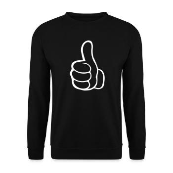 like hand - Unisex Sweatshirt - black - Front - Alina (178cm) & Michal (187cm)