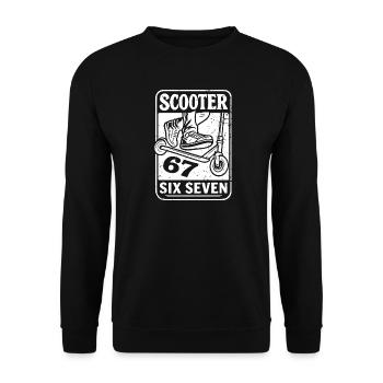 Freestyle Scooter Stunt Scooter Kick Scooter 67s - Unisex Sweatshirt - black - Front - Alina (178cm) & Michal (187cm)