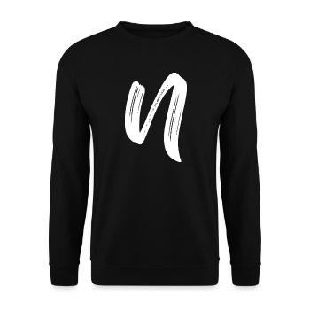 N - Unisex Pullover - Schwarz - Vorne - Alina (178cm) & Michal (187cm)