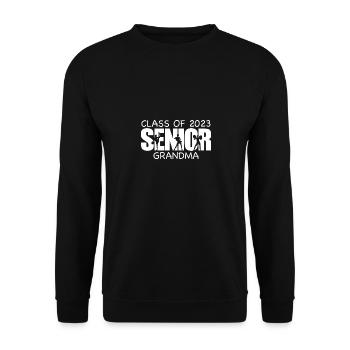 Stolze Oma eines Cheerleader-Seniors 2023 - Unisex Pullover - Schwarz - Vorne - Alina (178cm) & Michal (187cm)