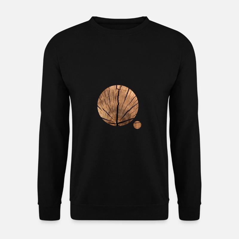 Wood pattern circles - Unisex Sweatshirt - black