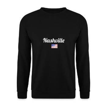 NASHVILLE - Unisex Pullover - Schwarz - Vorne - Alina (178cm) & Michal (187cm)