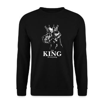 Great Dane King of everything Dog Wilsigns - Unisex Sweatshirt - black - Front - Alina (178cm) & Michal (187cm)