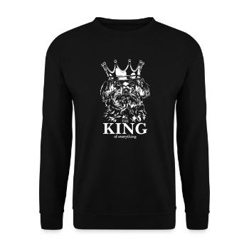 Roi maltais de tout ce qui dit chiens Wilsigns - Sweat-shirt Unisexe - noir - Devant - Alina (178cm) & Michal (187cm)