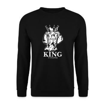 Magyar Vizsla Roi de tout Chiens Wilsigns - Sweat-shirt Unisexe - noir - Devant - Alina (178cm) & Michal (187cm)