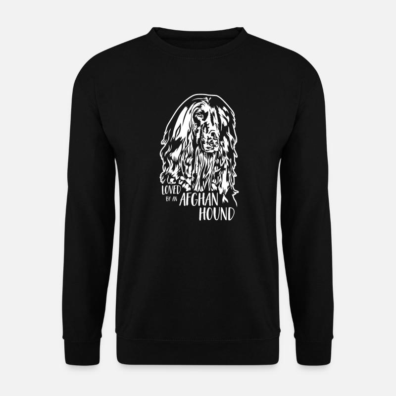Afghane loved by an Afghan Hound Windhund Wilsigns - Unisex Pullover - Schwarz