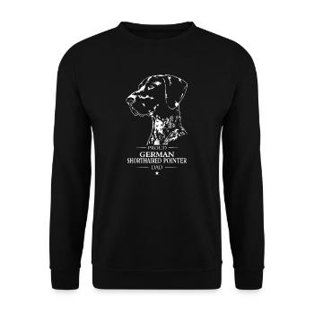Braque Allemand À Poil Court Papa Chien Chien Wilsigns - Sweat-shirt Unisexe - noir - Devant - Alina (178cm) & Michal (187cm)