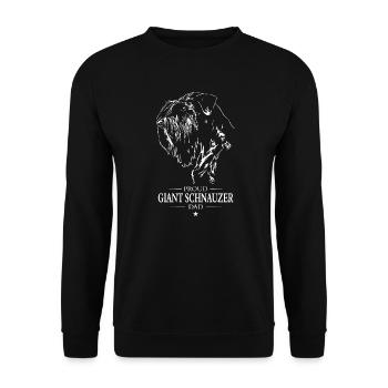 Giant Schnauzer Dad Hunde Hund Wilsigns - Unisex Pullover - Schwarz - Vorne - Alina (178cm) & Michal (187cm)