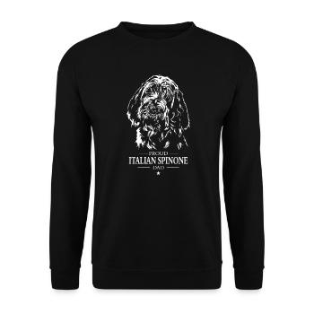 Italien Spinone Papa Chien Chien Wilsigns - Sweat-shirt Unisexe - noir - Devant - Alina (178cm) & Michal (187cm)