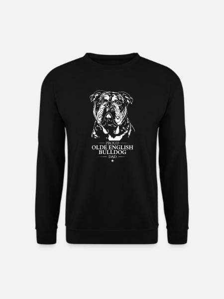 Olde English Bulldog Dad Hunde Hund OEB Wilsigns - Unisex Pullover - Schwarz